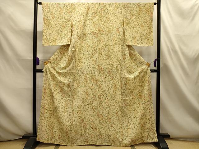 平和屋着物■上質な小紋　幾何学文様　正絹　逸品　AABL4653sx