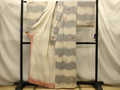 平和屋着物■上質な小紋　花籬文　暈し染め　金彩　正絹　逸品　AABL4657sx
