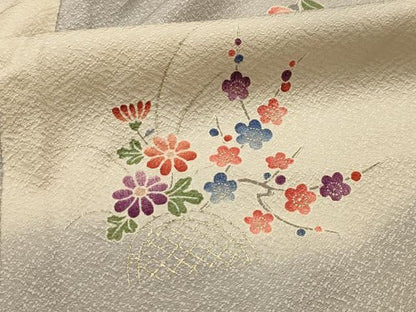 平和屋着物■上質な小紋　花籬文　暈し染め　金彩　正絹　逸品　AABL4657sx