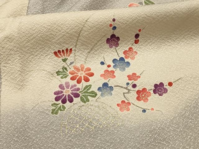平和屋着物■上質な小紋　花籬文　暈し染め　金彩　正絹　逸品　AABL4657sx