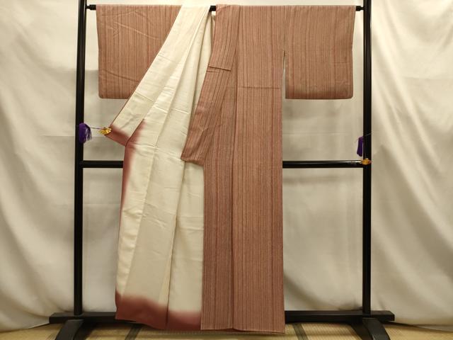 平和屋着物■上質な小紋　間道　正絹　逸品　AABL4661sx