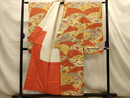平和屋着物■豪華振袖　松竹梅花文　金糸　金彩　正絹　逸品　AABL4662sx