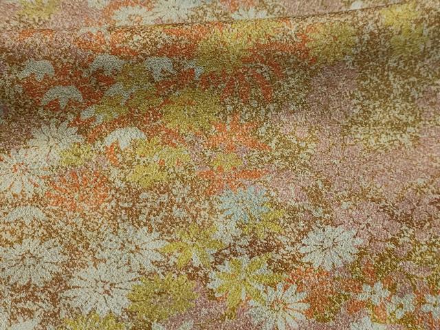平和屋着物■上質な小紋　草花文　正絹　逸品　AABL4663sx