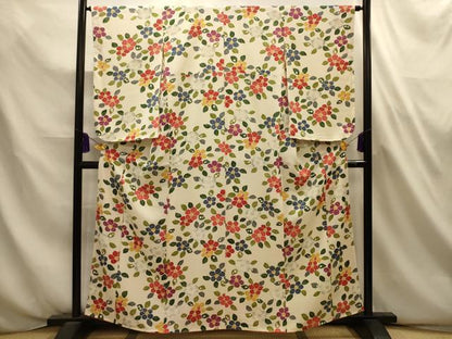 平和屋着物■上質な小紋　辻が花　正絹　逸品　AABL4664sx