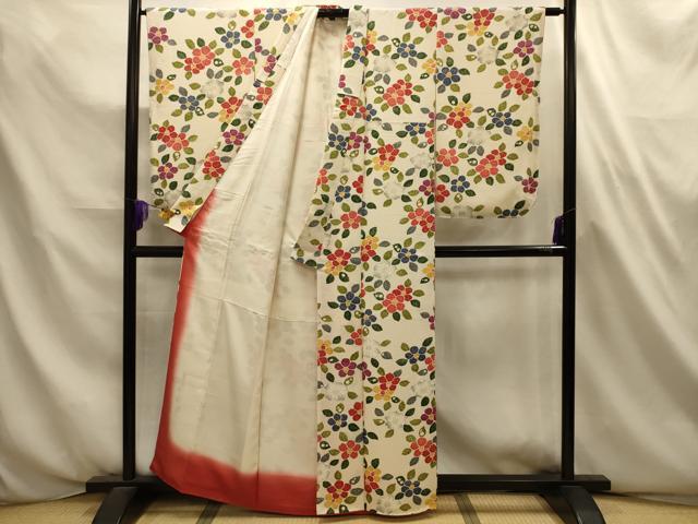 平和屋着物■上質な小紋　辻が花　正絹　逸品　AABL4664sx