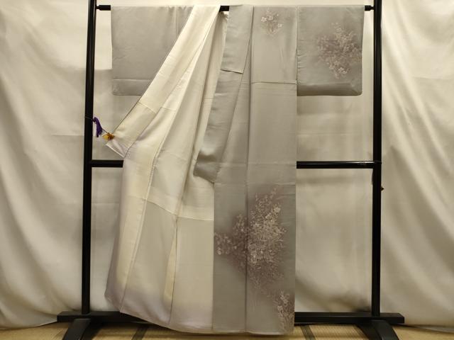 平和屋着物■訪問着　草花文　ろうけつ染　暈し染め　正絹　逸品　AABL4665sx