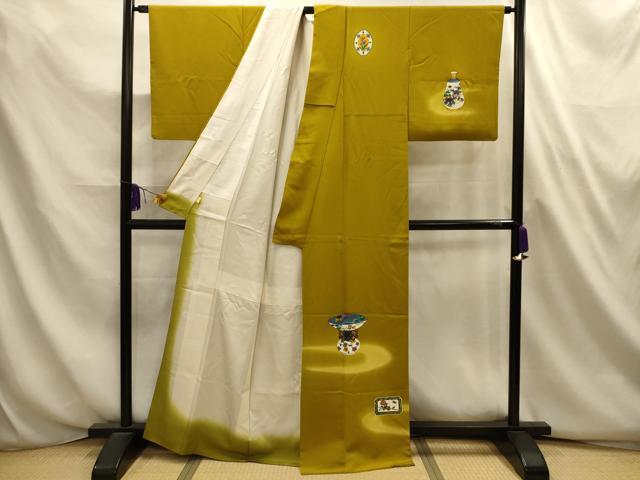 平和屋着物■訪問着　陶器文　暈し染め　正絹　逸品　AABL4668sx