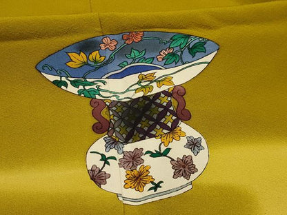 平和屋着物■訪問着　陶器文　暈し染め　正絹　逸品　AABL4668sx