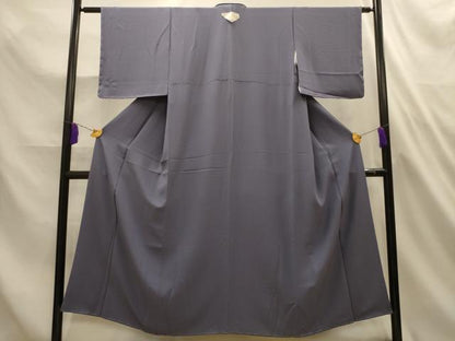 平和屋着物■上質な色無地　紋意匠　藤煤竹色　正絹　逸品　AABL4671sx