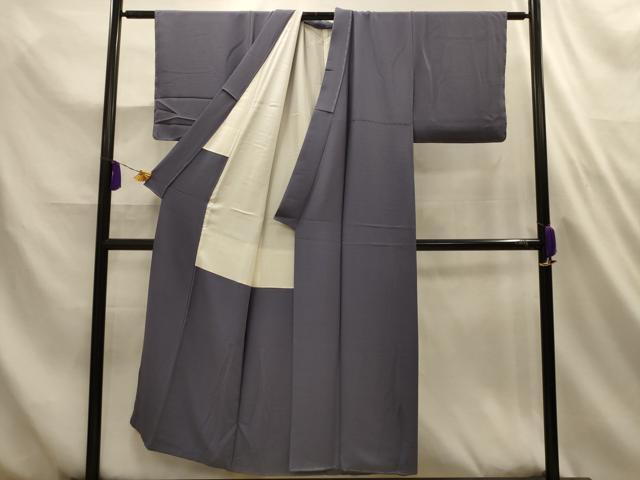 平和屋着物■上質な色無地　紋意匠　藤煤竹色　正絹　逸品　AABL4671sx