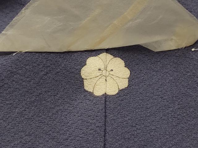 平和屋着物■上質な色無地　紋意匠　藤煤竹色　正絹　逸品　AABL4671sx