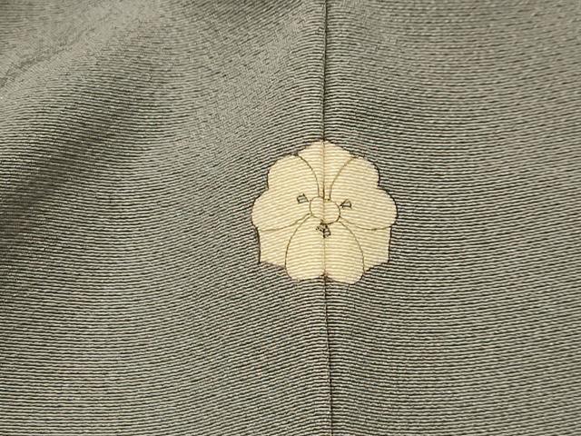 平和屋着物■上質な色無地　紋意匠　利休白茶色　正絹　逸品　AABL4672sx