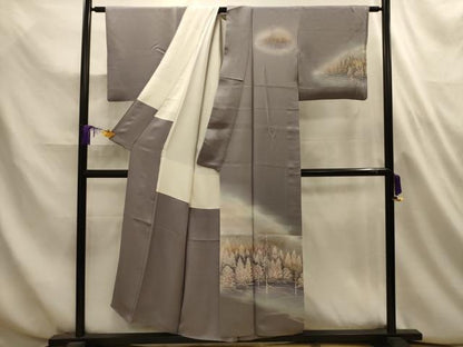 平和屋着物■訪問着　風景文　暈し染め　正絹　逸品　AABL4673sx
