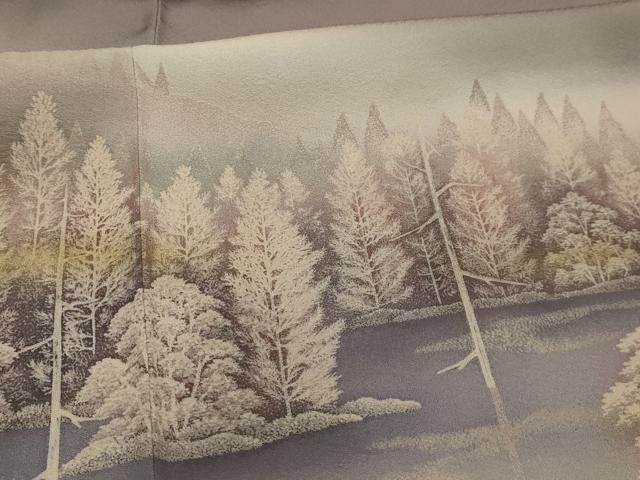 平和屋着物■訪問着　風景文　暈し染め　正絹　逸品　AABL4673sx