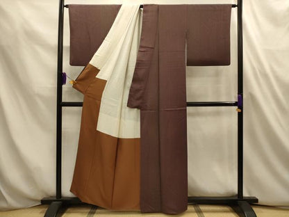 平和屋着物■上質な小紋　花間道　正絹　逸品　AABL4676sx