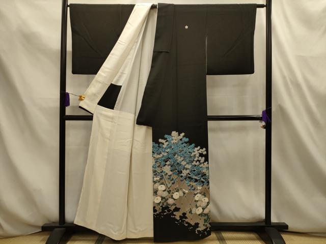 平和屋着物■豪華黒留袖　作家物　花籬文　正絹　逸品　AABL4678sx