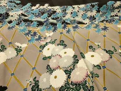 平和屋着物■豪華黒留袖　作家物　花籬文　正絹　逸品　AABL4678sx