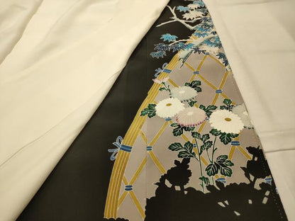 平和屋着物■豪華黒留袖　作家物　花籬文　正絹　逸品　AABL4678sx