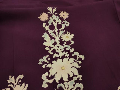 平和屋着物■訪問着　刺繍　草花文　金糸　西武百貨店扱い　正絹　逸品　AABL4682sx