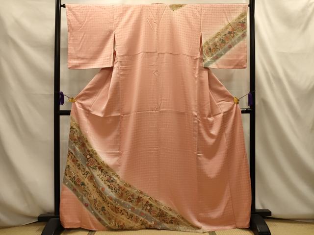 平和屋着物■訪問着　花唐草文　暈し染め　金彩　正絹　逸品　AABL4684sx