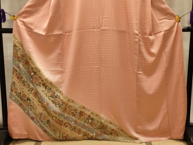 平和屋着物■訪問着　花唐草文　暈し染め　金彩　正絹　逸品　AABL4684sx
