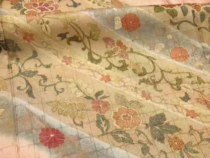 平和屋着物■訪問着　花唐草文　暈し染め　金彩　正絹　逸品　AABL4684sx