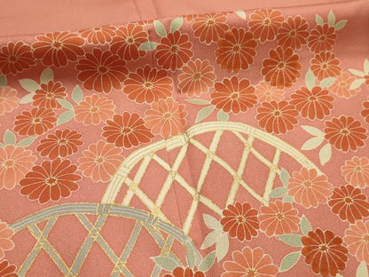 平和屋着物■訪問着　刺繍　花籬文　金彩　高島屋扱い　正絹　逸品　AABL4685sx