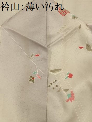 平和屋着物■上質な小紋　更紗花文　暈し染め　正絹　逸品　AABL4686sx