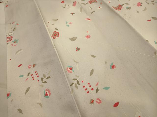 平和屋着物■上質な小紋　更紗花文　暈し染め　正絹　逸品　AABL4686sx