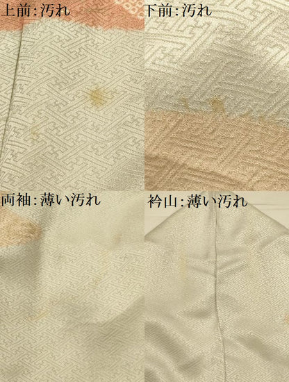 平和屋着物■訪問着　絞り　刺繍　霞取花文　金彩　正絹　逸品　AABL4687sx