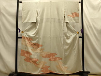 平和屋着物■訪問着　絞り　刺繍　霞取花文　金彩　正絹　逸品　AABL4687sx