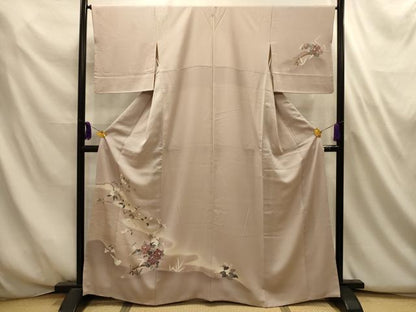 平和屋着物■訪問着　流水花鳥文　暈し染め　正絹　逸品　AABL4688sx