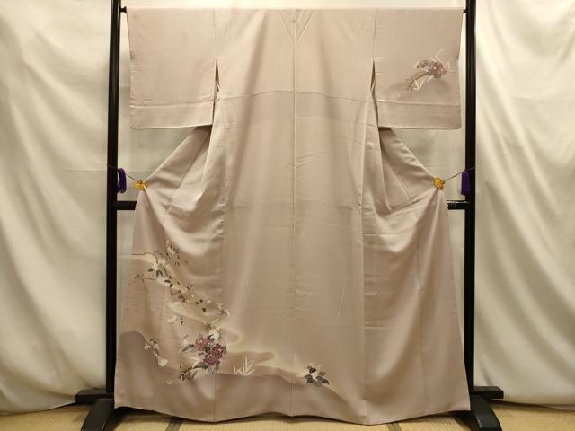 平和屋着物■訪問着　流水花鳥文　暈し染め　正絹　逸品　AABL4688sx