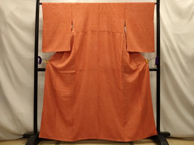 平和屋着物■大変加工の良い総絞り小紋　正絹　逸品　AABL4689sx
