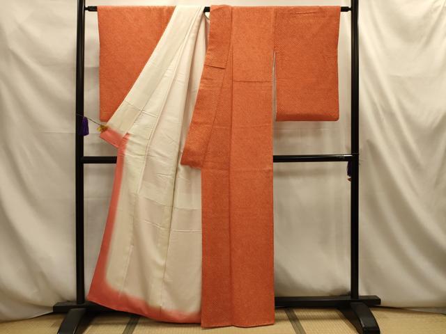 平和屋着物■大変加工の良い総絞り小紋　正絹　逸品　AABL4689sx