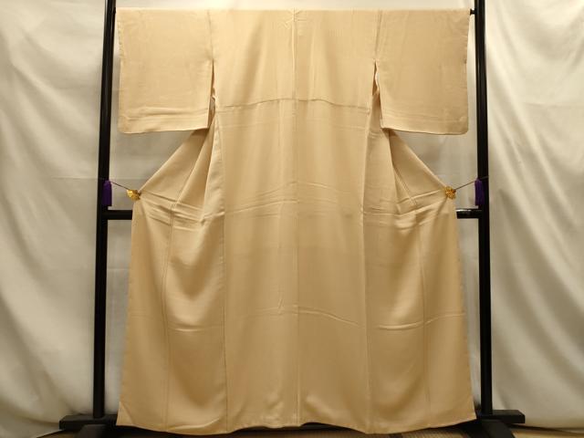 平和屋着物■上質な色無地　間道　丁子色　正絹　逸品　AABL4691sx
