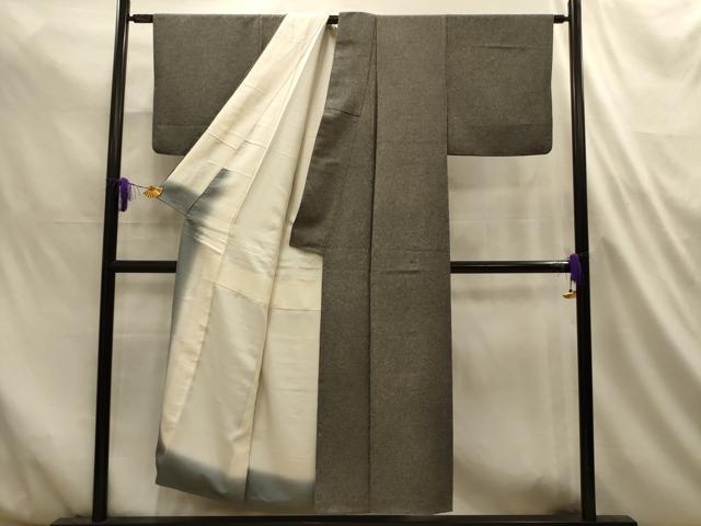 平和屋着物■江戸小紋　鮫小紋柄　黒地　正絹　逸品　AABL4693sx