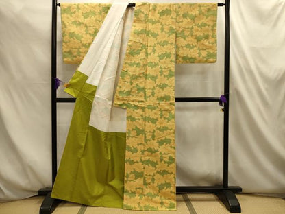 平和屋着物■上質な紬　舞花文　正絹　逸品　AABL4694sx