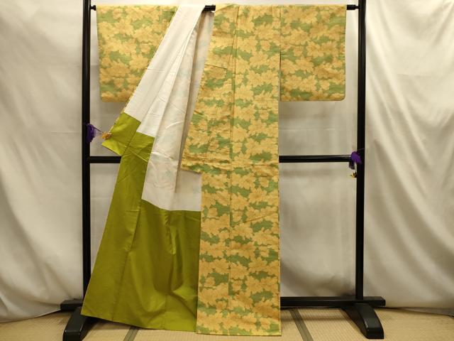 平和屋着物■上質な紬　舞花文　正絹　逸品　AABL4694sx