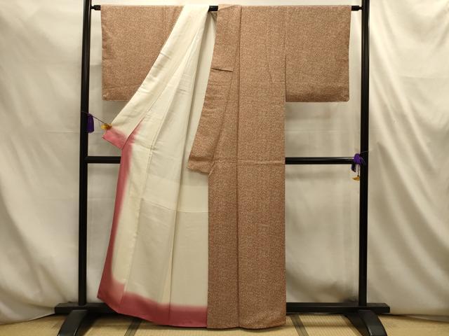 平和屋着物■上質な小紋　草花文　正絹　逸品　AABL4696sx