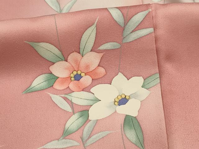 平和屋着物■上質な小紋　草花文　暈し染め　正絹　逸品　AABL4697sx
