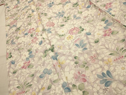 平和屋着物■上質な小紋　草花文　正絹　逸品　AABL4700sx
