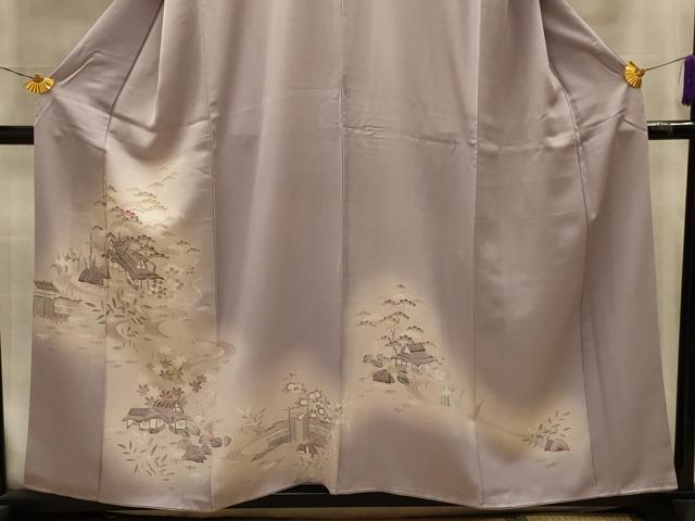 平和屋着物■訪問着　友禅　風景文　暈し染め　正絹　逸品　AABL4703sx