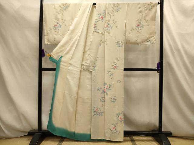 平和屋着物■上質な小紋　枝花文　金銀彩　正絹　逸品　AABL4704sx