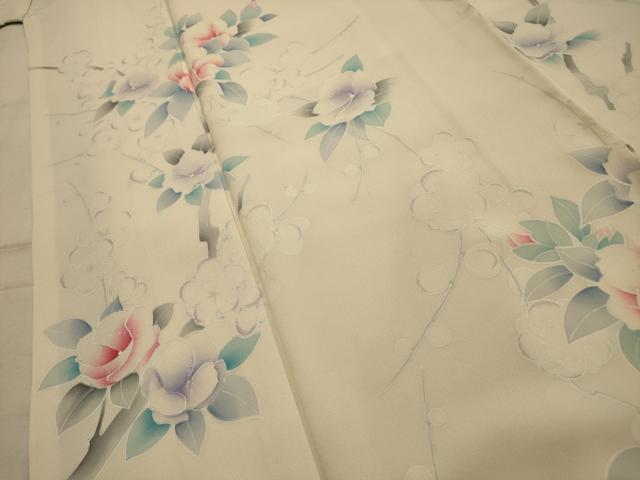 平和屋着物■上質な小紋　枝花文　金銀彩　正絹　逸品　AABL4704sx