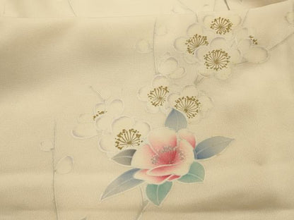 平和屋着物■上質な小紋　枝花文　金銀彩　正絹　逸品　AABL4704sx