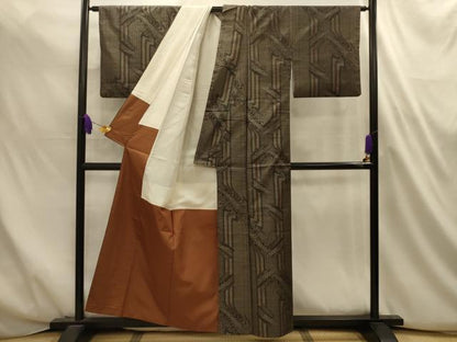 平和屋着物■本場大島紬　立波間道　正絹　逸品　AABL4707sx