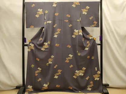 平和屋着物■上質な小紋　作家物　花冊子文　金彩　正絹　逸品　AABL4710sx