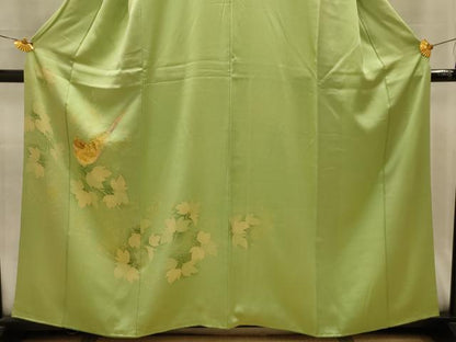平和屋着物■訪問着　花鳥文　暈し染め　正絹　逸品　AABL4711sx