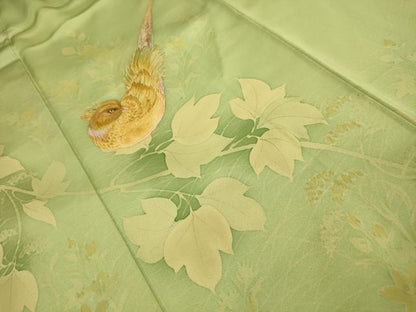 平和屋着物■訪問着　花鳥文　暈し染め　正絹　逸品　AABL4711sx